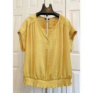 ALFANI WOMAN | Satin Marigold Peasant Style Blouse | Sz 20W